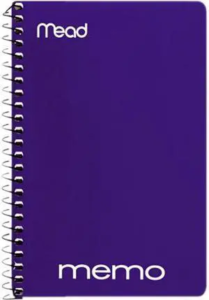 Mead 45644 Memo Book, College Ruled, 6" x 4", Wirebound, 40 Sheets, Assorted