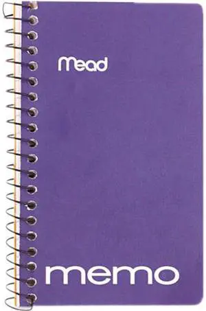 Mead 45534 Memo Book, College Ruled, 5" x 3", Wirebound, 60 Sheets, Assorted
