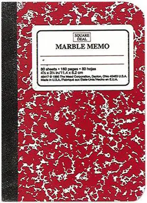 Mead 45417 Square Deal Colored Memo Book, 3/14 x 4 1/2, Assorted