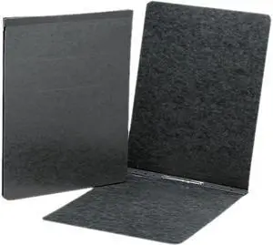 Smead 81125 End Opening Pressboard Report Cover, Prong Fastener, Letter, Black