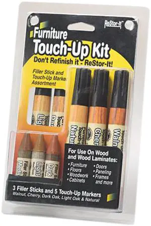 Master Caster 18000 ReStor-It Furniture Touch-Up Kit, 8 Piece Kit