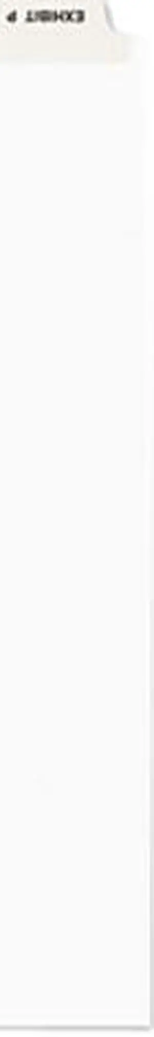 Avery 12389 Preprinted Legal Bottom Tab Dividers, Exhibit P, Letter, 25/Pack