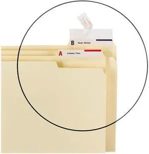 Smead 67600 Seal & View File Folder Label Protector, Clear Laminate, 3-1/2x1-11/16, 100/Pack