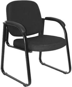 Alera Reception Lounge Series Sled Base Guest Chair, Black Fabric Alera Reception Lounge Series Sled Base Guest Chair, Black Fabric