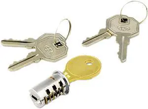 Alera ALEKC501111 Lock Core For Metal Mobile Pedestals, Chrome, Set