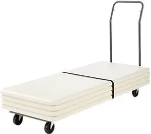 Alera FTCART Folding Table Cart, 20-1/2w x 72d, Charcoal