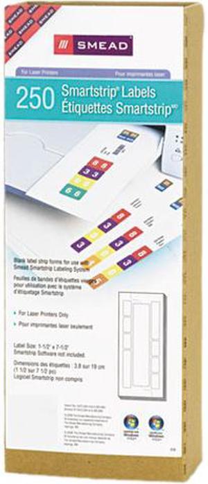 Smead 66004 Smartstrip Refill Label Kit, 250 Label Forms/Pack, Laser, 250/Pack