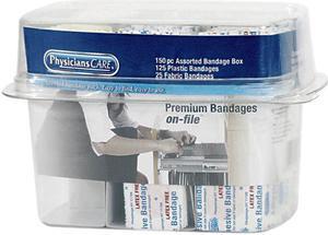 Bandage Box Kit, 150 Assorted Bandages