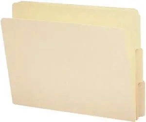 Smead 24130 End Tab File Folder, 1/3 Tab, Assorted, Letter, Manila, 100/Box