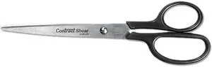 Westcott 10572 Stainless Steel Straight Trimmers, 8 in. Length, 3 in. Cut, Black