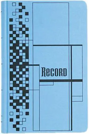 Adams ARB712CR5 Record Ledger Book, Blue Cloth Cover, 500 7 1/2 x 12 Pages