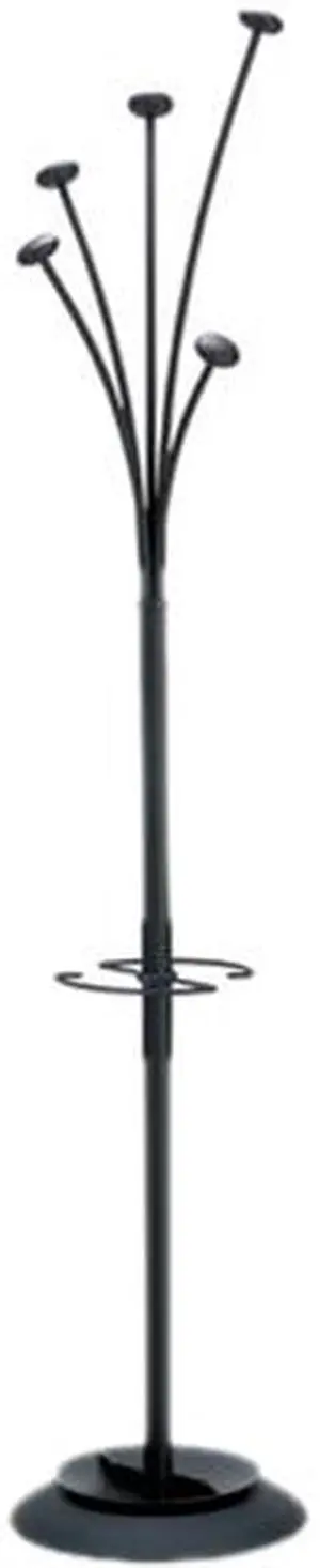 Alba PMFESTYN Festival Coat Tree, Five Knobs, Black