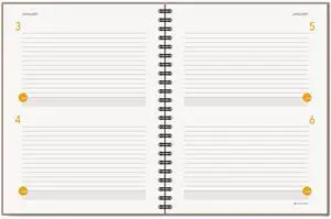 Planning Notebook,12 Mth Jan-Dec ,Wire, 2DPP, 8-1/2"x11",GY AAG80620430