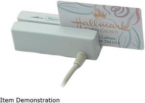 ID TECH IDMB-334112 MiniMag II Card Reader (White) – USB – Keyboard Emulation, Track 1, 2