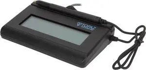 Topaz SignatureGem LCD 1x5 T-LBK462 Series Virtual Serial via USB BackLit T-LBK462-BSB-R Signature Capture Pad