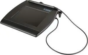 Topaz SigGem Color 5.7 T-LBK57GC Series Dual Serial/Virtual Serial via USB Backlit T-LBK57GC-BBSB-R Signature Capture Pad