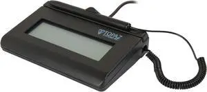 Topaz T-LBK460 Series SigLite LCD 1x5 Signature Capture Pad, Virtual Serial via USB, Backlit - T-LBK460-BSB-R