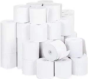 Universal UNV32000 Impact & Inkjet Print Bond Paper Rolls, 0.5" Core, 2.75" x 190 ft, White, 50/Carton