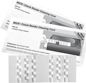 KICTeam CRB15 MICR Check Read Waffle Clean Cards - 15CT