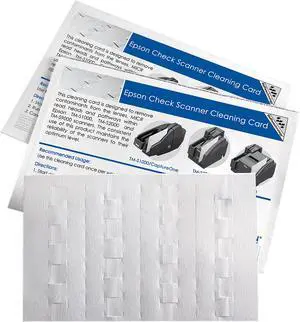 KICTeam EPSCS1B15WS Epson Check Scan Waffle Clean Cards - 15CT