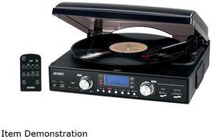 Jensen JTA-460 3-Speed Stereo Turntable with AM/FM Stereo Radio