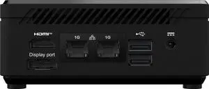 MSI Cubi N ADL Fanless Ultrasmall NUC MINI PC Barebone PC, Intel Pentium N200, WiFi AC9462, BT 5, Duel LAN,  ThunderBOLT Type C, Black, Non-OS (ADL-054BUS)