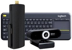 Azulle Access Pro Mini PC Stick with Keyboard and Webcam - Intel - N100  Quad-core (4 Core) 3.40 GHz - 4 GB LPDDR4 - 64 GB Flash Memory - Intel - UHD Graphics -  Windows 11 Pro  A4P010225KC0