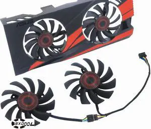 75mm For ASUS GTX1060-03G GTX960 Ice Knight GTX960 Battle Knight graphics card cooling fan dual ball bearing cooler