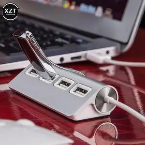 High Speed USB HUB 4 Port USB 2.0 Port Portable OTG Aluminum USB Splitter Cable for iMac Macbook Air Laptop PC Tablet