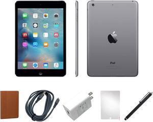 Refurbished Apple iPad Mini 2 32GB Black (2nd Gen, 2013, ME277LL/A).  Bundle Includes Case, Tempered Glass, Stylus Pen, Charging Accessories. Updates to iOS 12 (max)