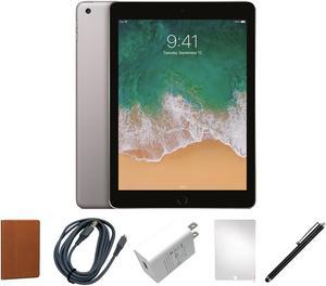 Refurbished Apple iPad 6th Generation Tablet, 32GB of Storage, 9-7-inch screen, Space Gray, Wi-Fi only (6th Gen, 2018, MR7F2LL/A). Includes Case, Tempered Glass, Stylus Pen, Charging Accessories. Upda