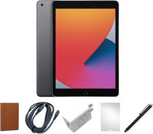 Refurbished Apple iPad 8th Generation Tablet, 32GB of Storage, 10.2-inch screen, Space Gray, Wi-Fi only (8th Gen, 2020, MYL92LL/A). Includes Charging Accessories.