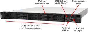 Lenovo ThinkSystem SR250 V3 Rackmount Rack Server Systems - Intel Xeon E2478 (2.80 GHz) - 32GB - 480GBx2 SATA - 3x1.92TB SSD - ThinkSystem M.2 SATA/x4 NVMe 2Bay Enablement Kit - 2x800W  7DCL1001NA