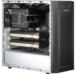 Supermicro A+ Workstation AS -531AW-TC-OTO-20, Threadripper 9970X, UP 32C/64T, 64GB DDR5-6400 2Rx8 (16Gb) ECC RDIMM, Dual NVIDIA RTX PRO 6000 Blackwell Max-Q WS, 400GB M.2 NVMe PCIe4. Supermicro A+ Workstation AS -531AW-TC-OTO-20, Threadripper 9970X, UP 32C/64T, 64GB DDR5-6400 2Rx8 (16Gb) ECC RDIMM, Dual NVIDIA RTX PRO 6000 Blackwell Max-Q WS, 400GB M.2 NVMe PCIe4.