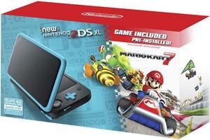 New Nintendo 2DS XL  Black  Turquoise with Mario Kart 7 Preinstalled