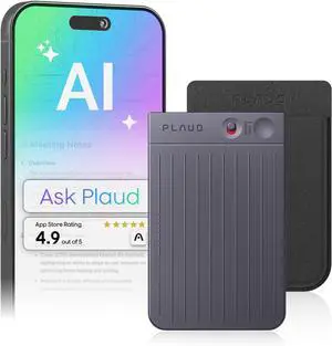 PLAUD Note AI Voice Recorder W/ Black Magnetic Case, AI Transcribe & Summarize, Support 112 Languages, AI Notetaker for Lectures and Meetings (BLACK)