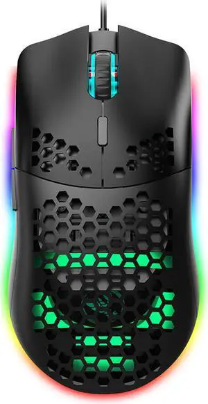 Highend Lightweight USB Wired Gaming Mouse RGB Mice 6 Adjustable DPI Honeycomb Hollow Ergonomic For Computer Laptop