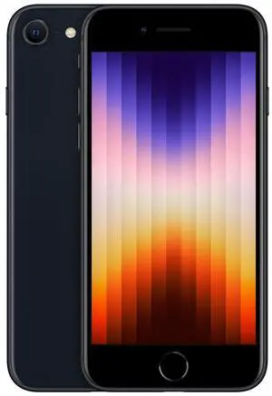 Refurbished Apple iPhone SE 2022 64GB Refurbished Unlocked Cell Phone Midnight  Very Good Condition Grade B
