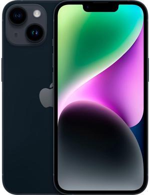 Apple iPhone 14 256GB, Refurbished Unlocked Cell Phone, Midnight - Very Good Condition (Grade B)
