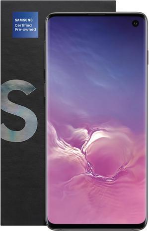 Samsung Galaxy S10 SM5G973UZKAXAA 4G LTE Certified Pre-Owned Unlocked Phone with 12 Month U.S. Warranty 6.1" Black 8GB RAM