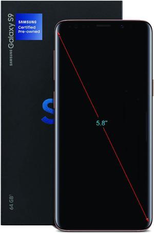 Refurbished Samsung Galaxy S9 SM5G960UZKAXAA 4G LTE Unlocked Cell Phone 58 Midnight Black 64GB 4GB RAM Samsung Certified Pre Owned