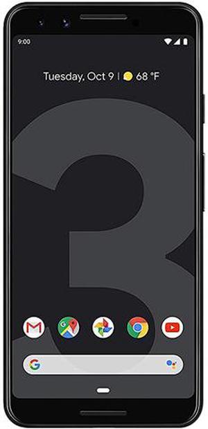Google Pixel 3 4G LTE Cell Phone 5.5" Just Black 4GB RAM