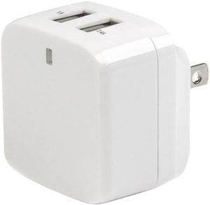 StarTech USB2PACWH Travel USB Wall Charger - 2 Port - White - Universal Travel Adapter - International Power Adapter - USB Charger