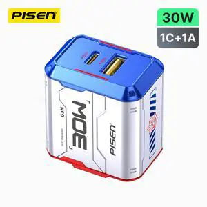 PISEN-Gamer Lite 30W 2-Port GaN Fast Charger Set PISEN-Gamer Lite 30W 2-Port GaN Fast Charger Set