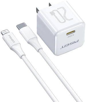 PIESN QUICK PD20W cube single Type-C port quick charger set (C to L) PIESN QUICK PD20W cube single Type-C port quick charger set (C to L)