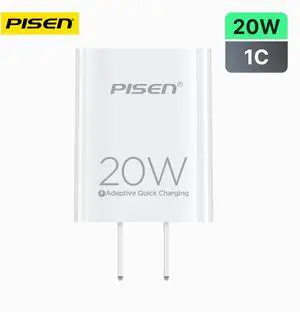 PISEN-PISEN Quick USB-C 20W Fast Wall Charger With USB-C to C Cable (US) PISEN-PISEN Quick USB-C 20W Fast Wall Charger With USB-C to C Cable (US)