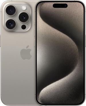 Apple iPhone 15 PRO 256GB, Refurbished Unlocked Cell Phone, Natural Titanium - Very Good Condition (Grade B)