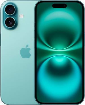 Apple iPhone 16 128GB, Refurbished Unlocked Cell Phone, Teal - Very Good Condition (Grade B)