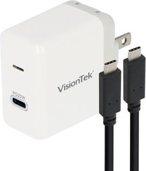 VisionTek 20W USB-C Power Adapter w/ USB-C Cable 901553