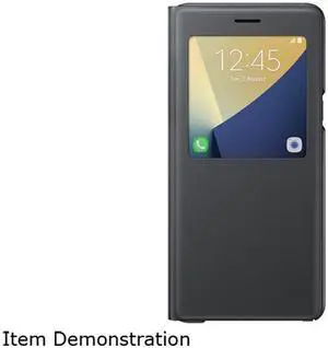 SAMSUNG Black Solid S-View Flip Cover for Samsung Galaxy Note 7 EF-CN930PBEGUS
